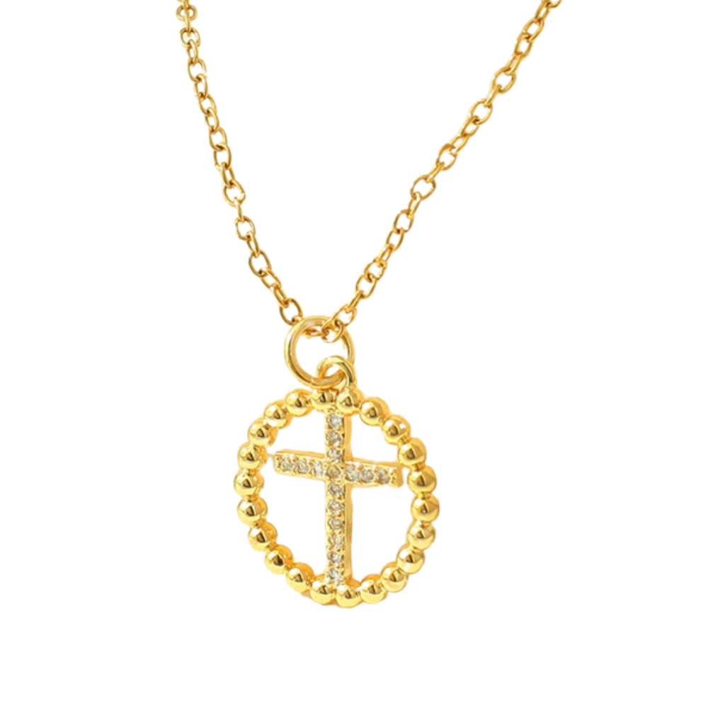 Collier Croix Cercle