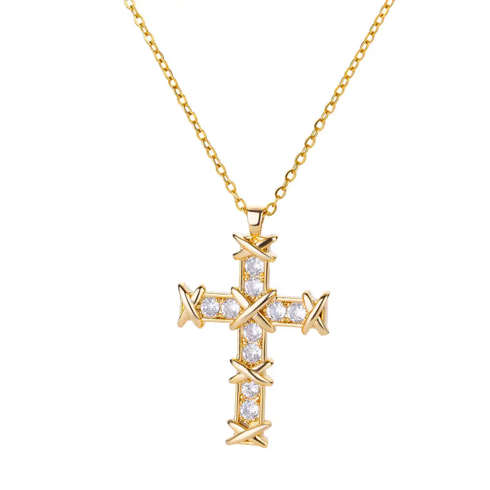 Collier Croix Barbelé