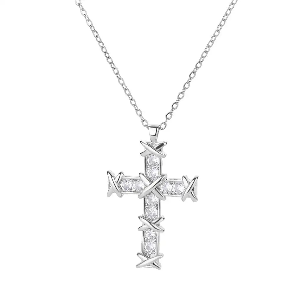 Collier Croix Barbelé
