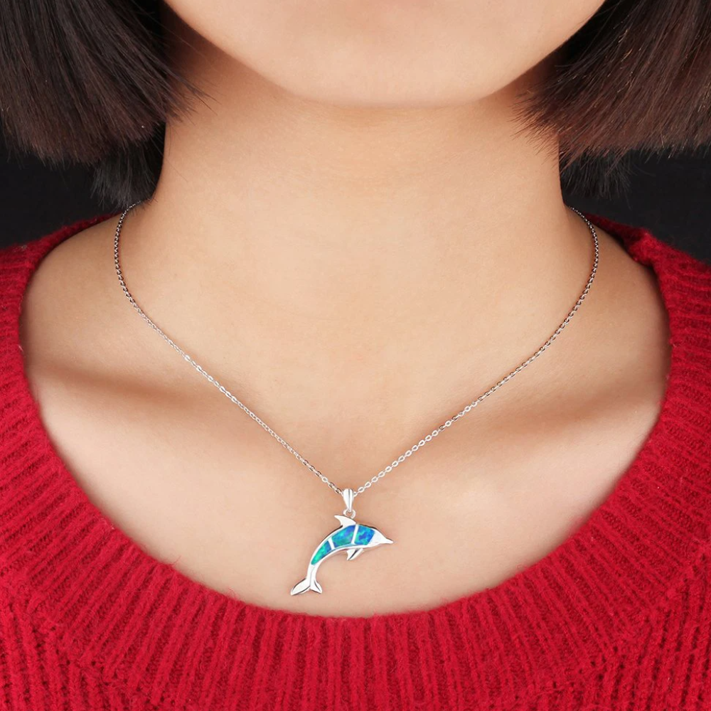 Collier Dauphin Océan Argent