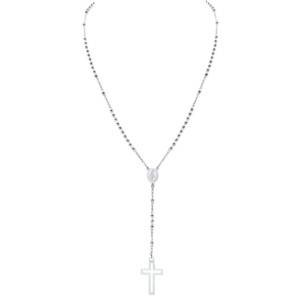 Collier en Y Croix Argent