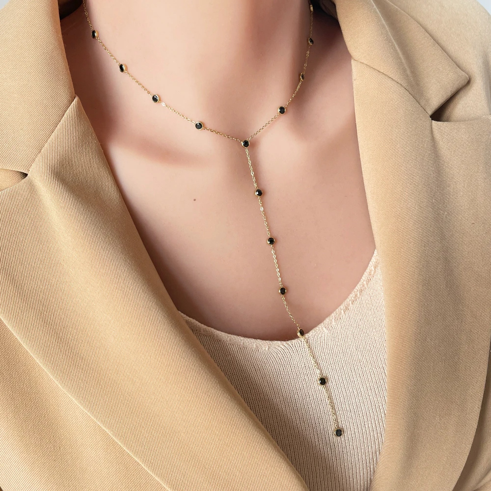 Collier en Y Sexy Noir