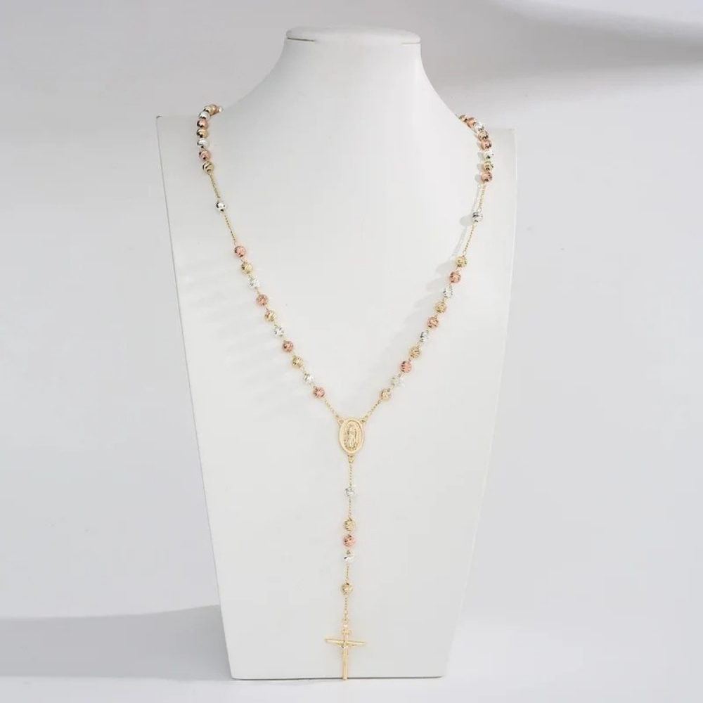 Collier en Y Croix Tricolore