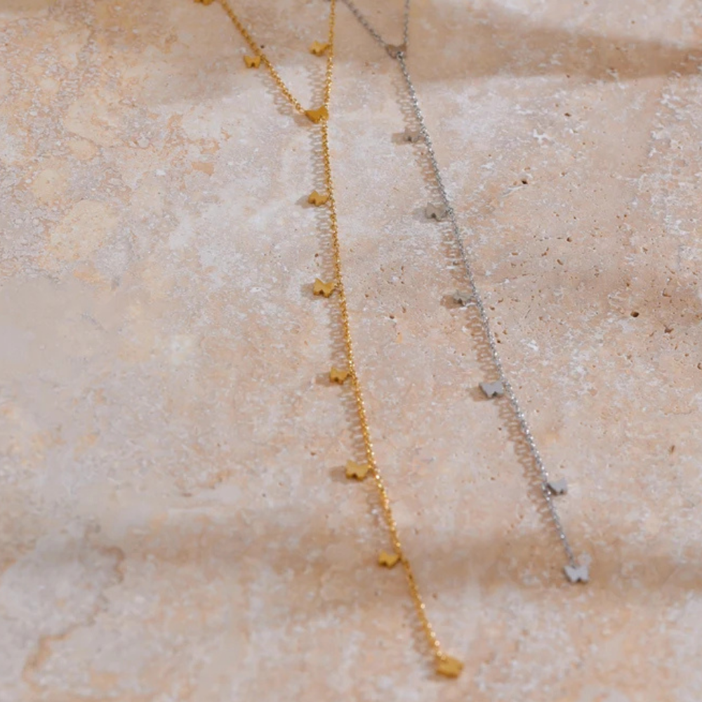 Collier en Y Papillon