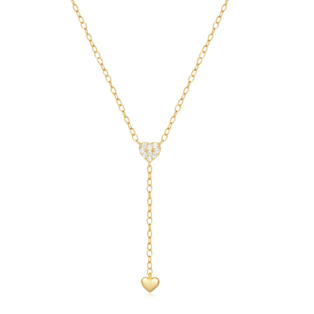 Collier en Y Cœur Strass