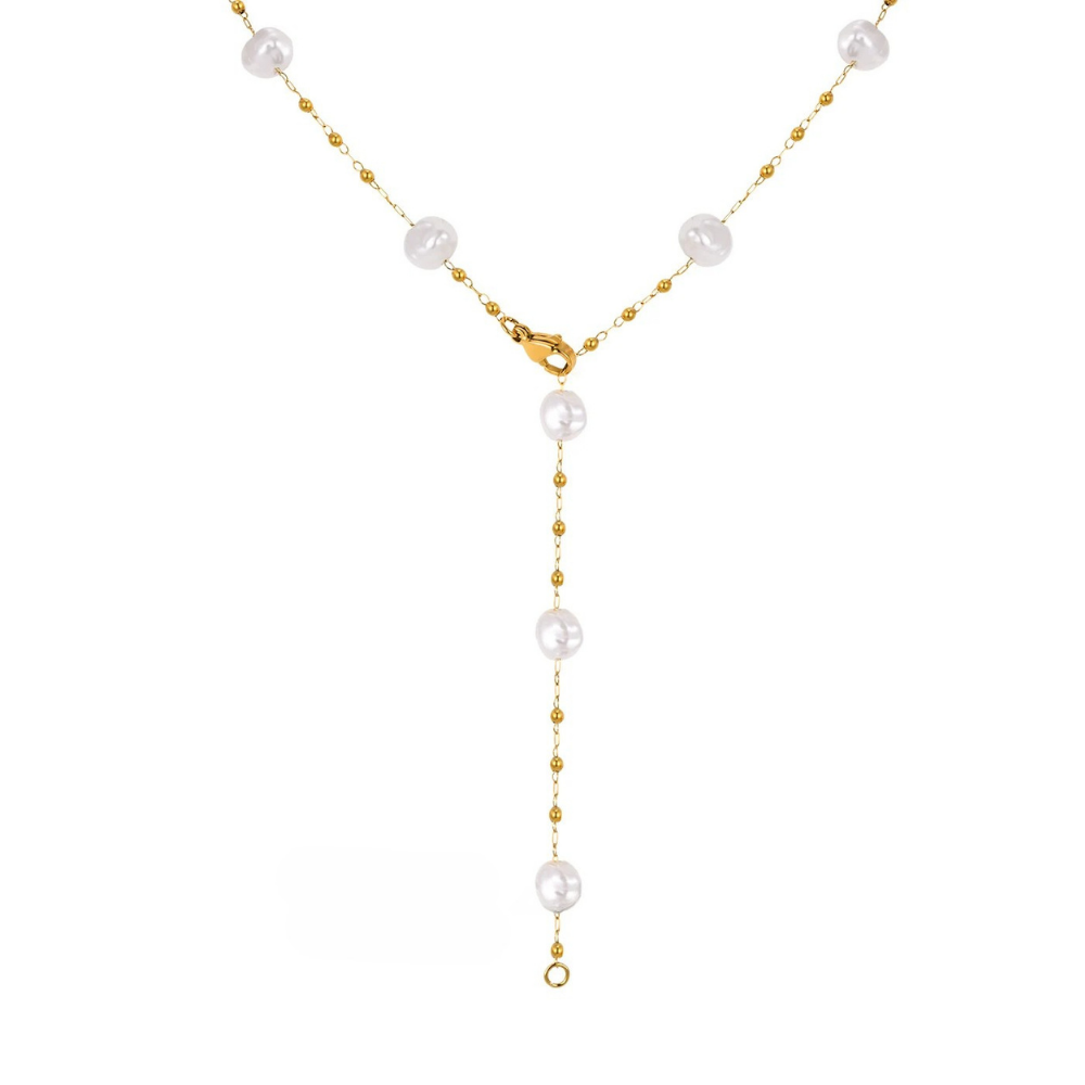 Collier en Y Perle Naturelle