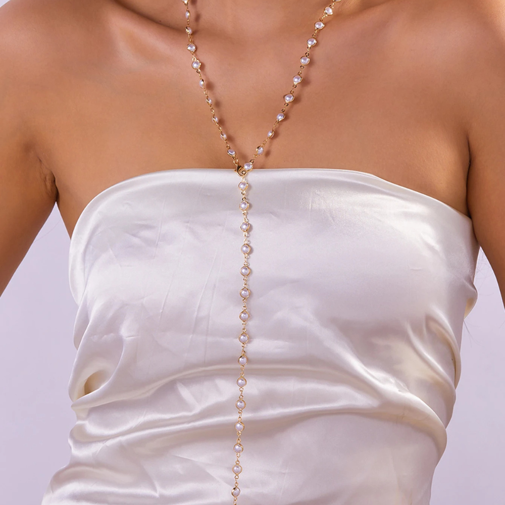 Collier en Y Perle