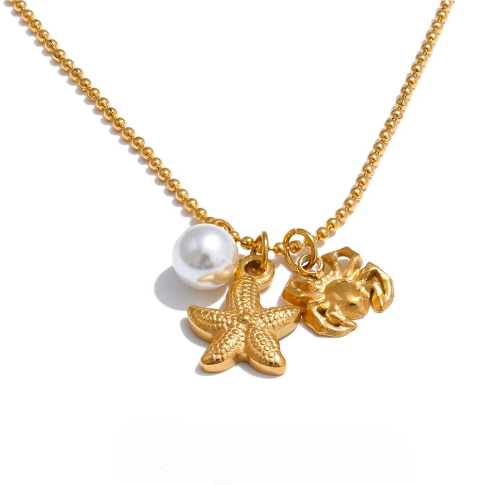 Collier Étoile de Mer Crabe