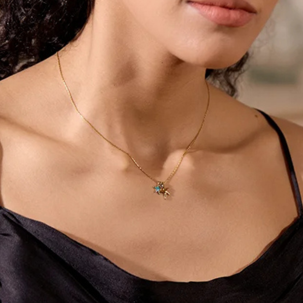 Collier Double Étoile de Mer