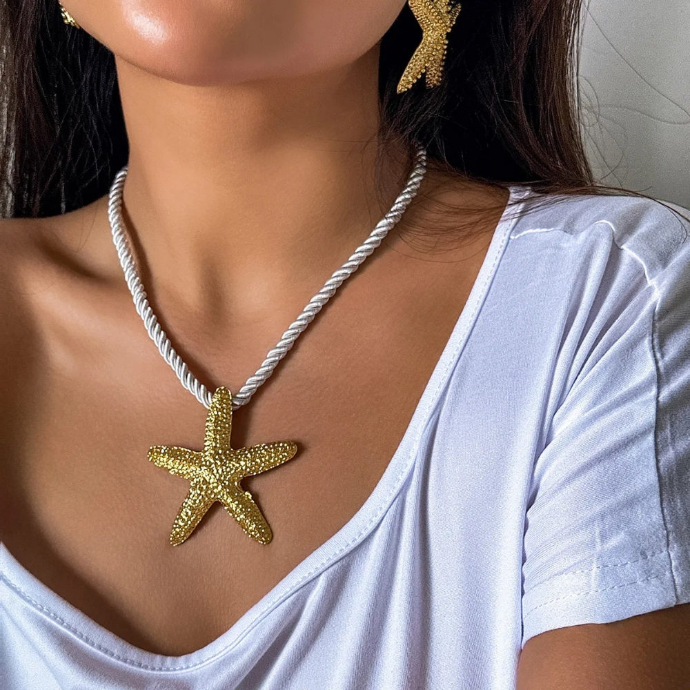 Collier Corde Étoile de Mer