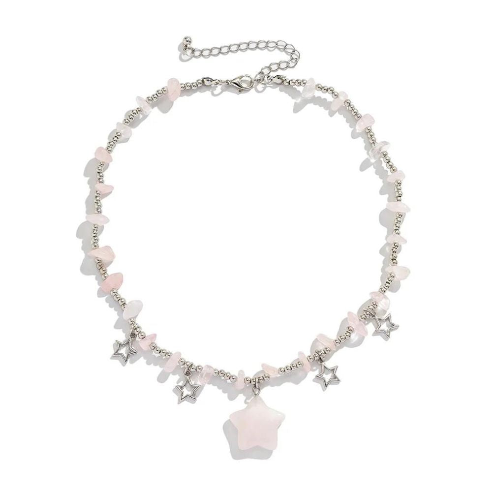 Collier Étoile Original Acier Rose