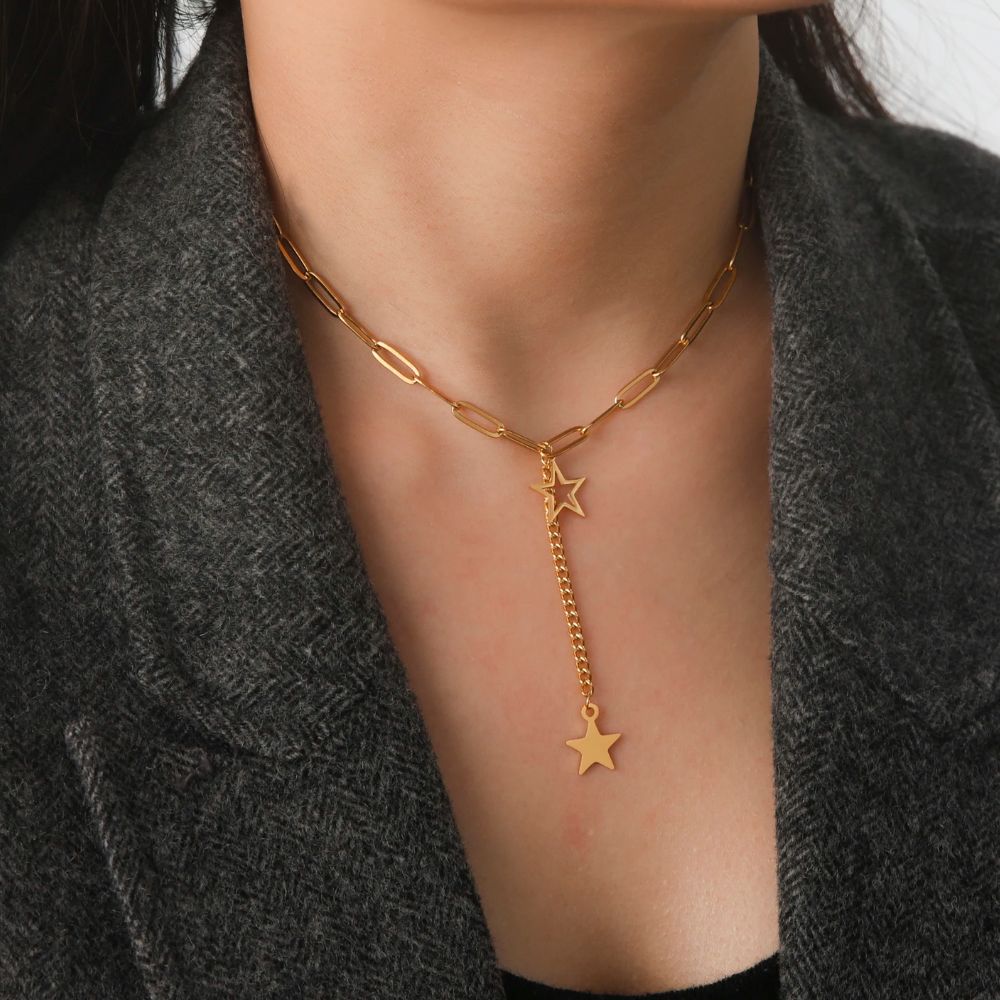 Collier Étoile qui Tombe Métal