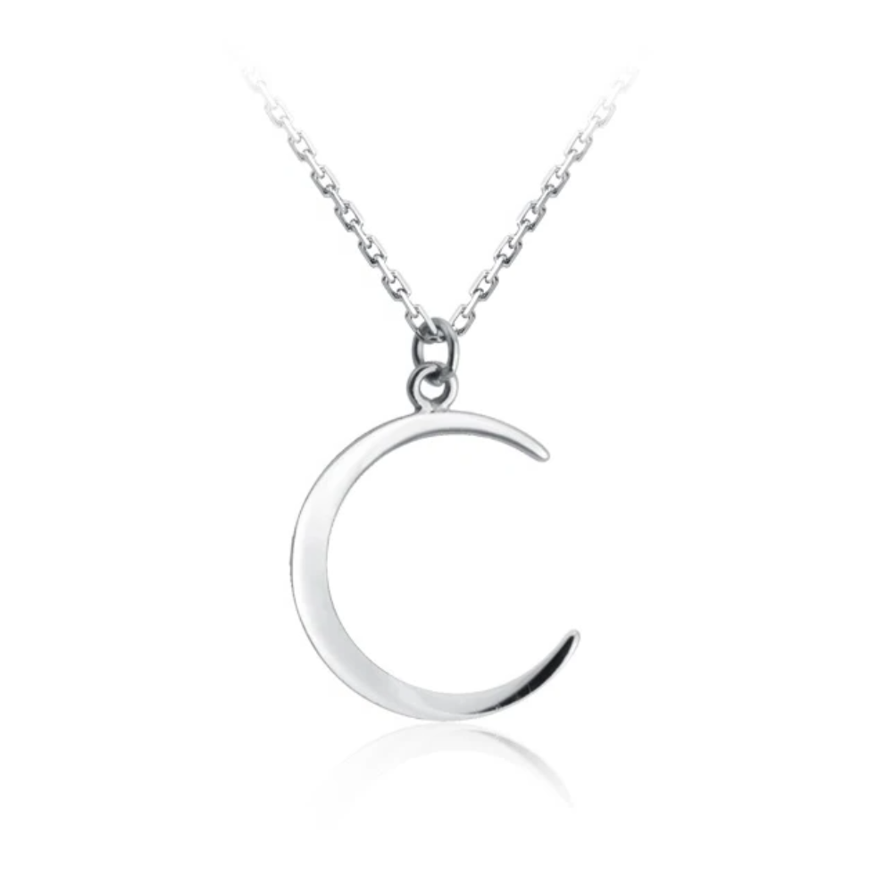 Collier Lune Argent Femme
