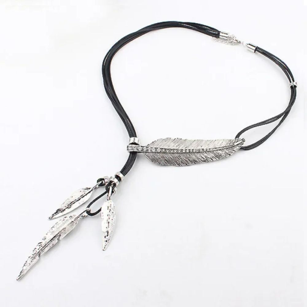 Collier Fantaisie Plume