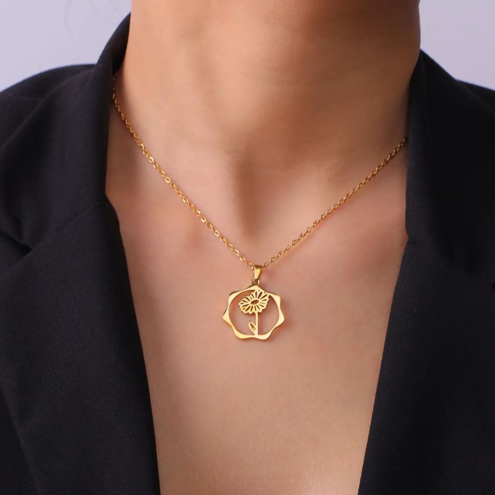 Collier Fleur Avril Or