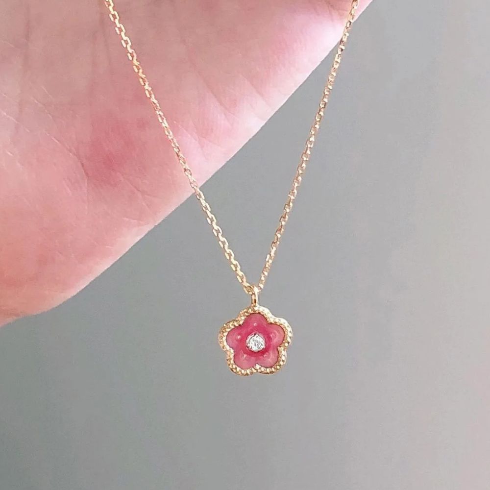 Collier Fleur Iris Métal