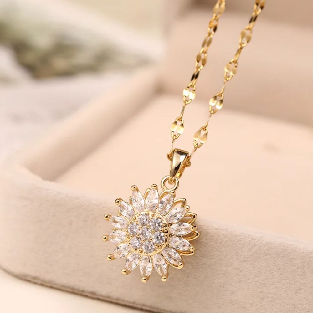 Collier Fleur Luxe Acier