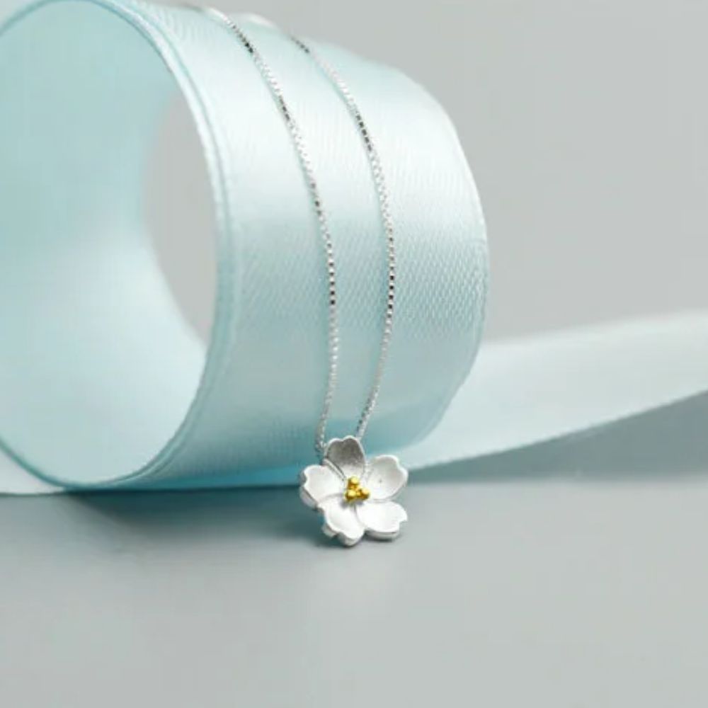 Collier Fleur Nacre Argent