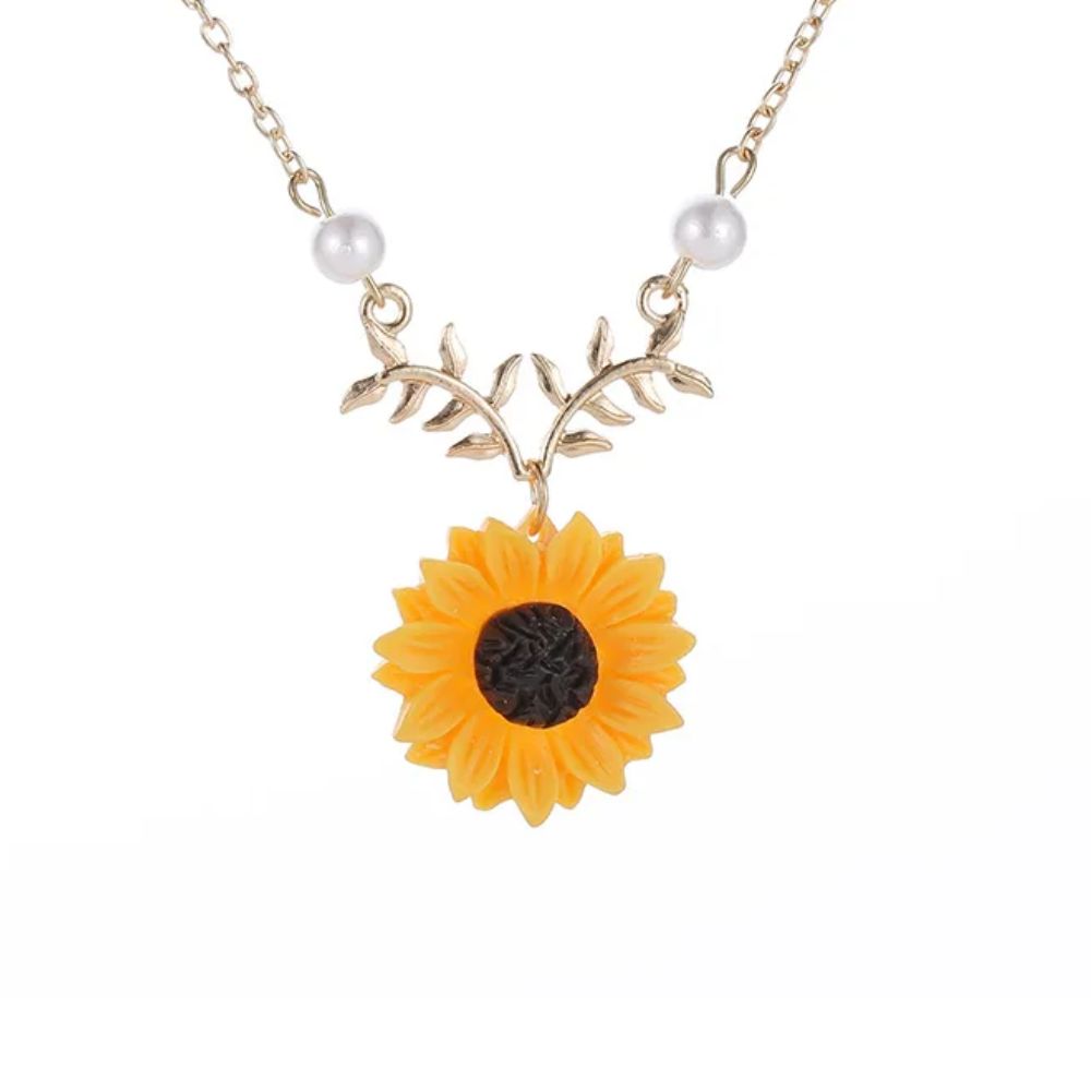 Collier Fleur Orange