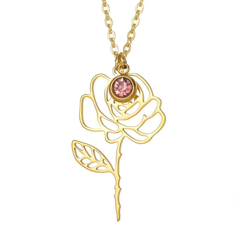 Collier Fleur Rose