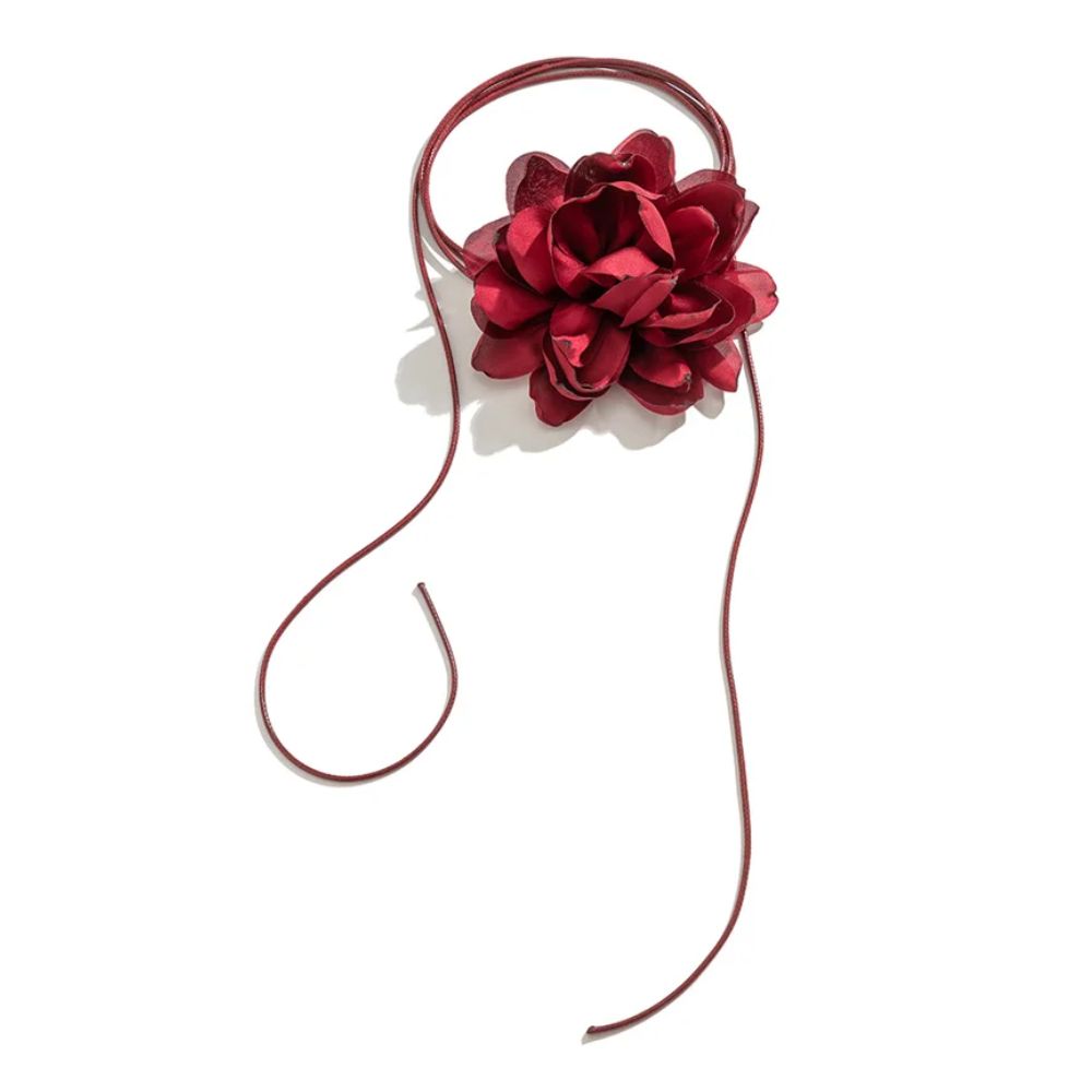 Collier Fleur Rouge