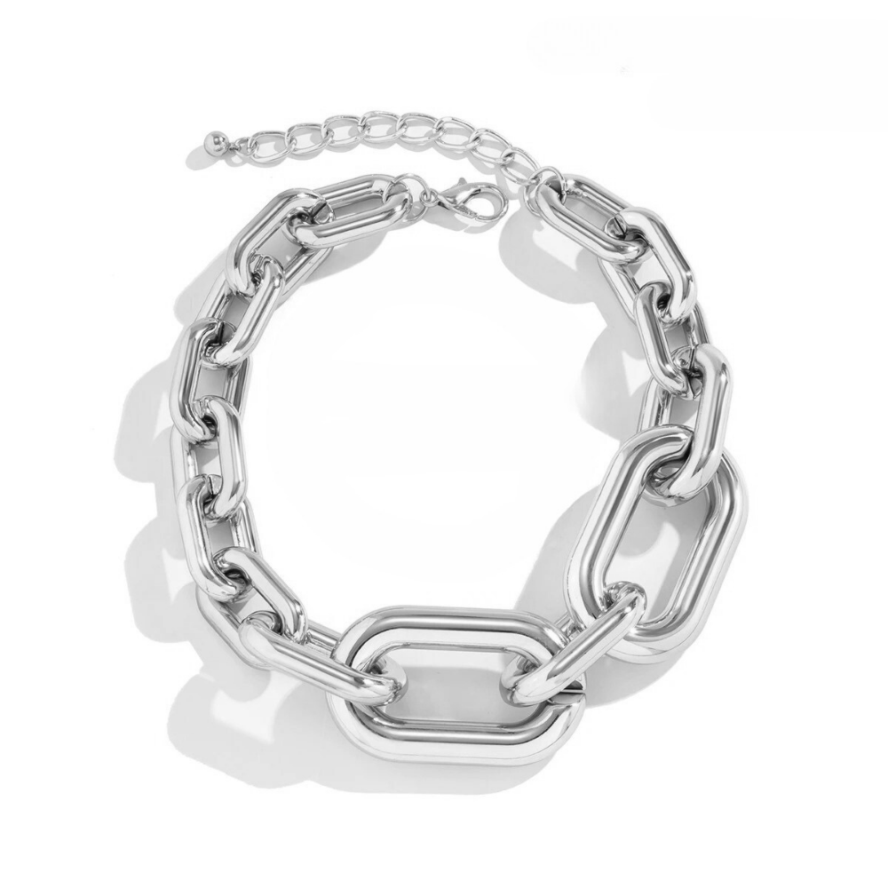 Collier Grosse Maille Argent Femme