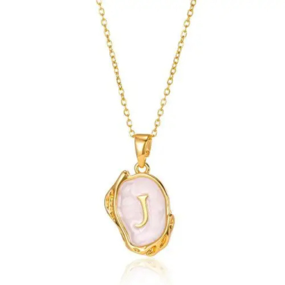 Collier Initiale J Abstrait