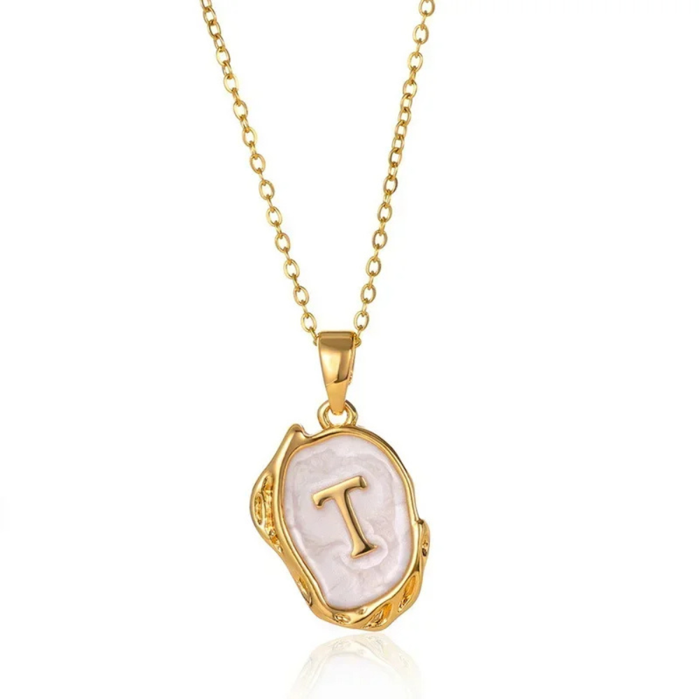 Collier Initiale T Abstrait