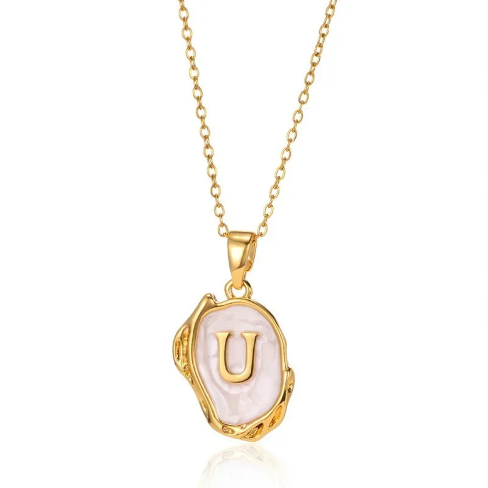 Collier Initiale U Abstrait