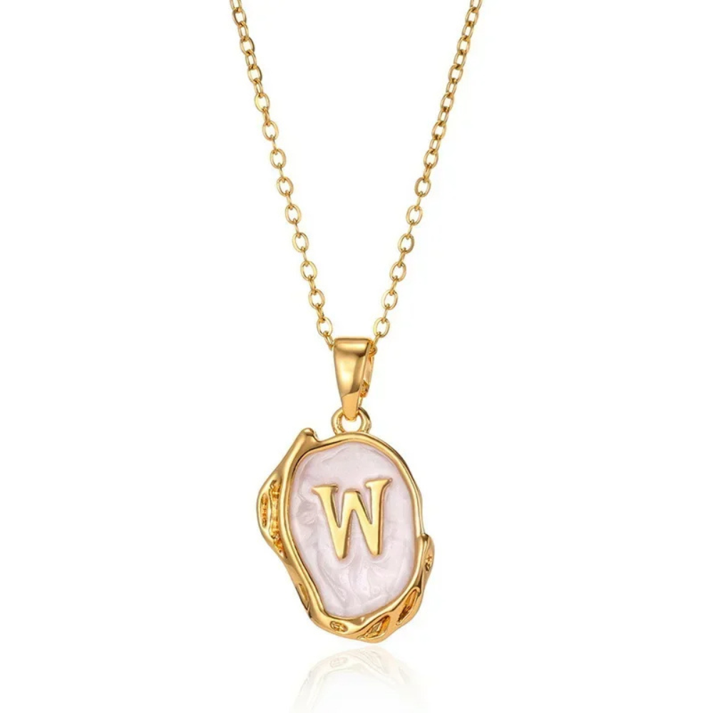 Collier Initiale W Abstrait