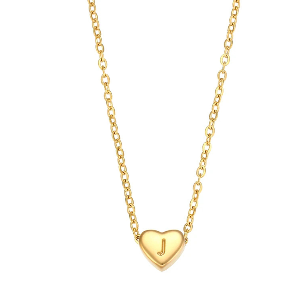 Collier Initiale J Cœur