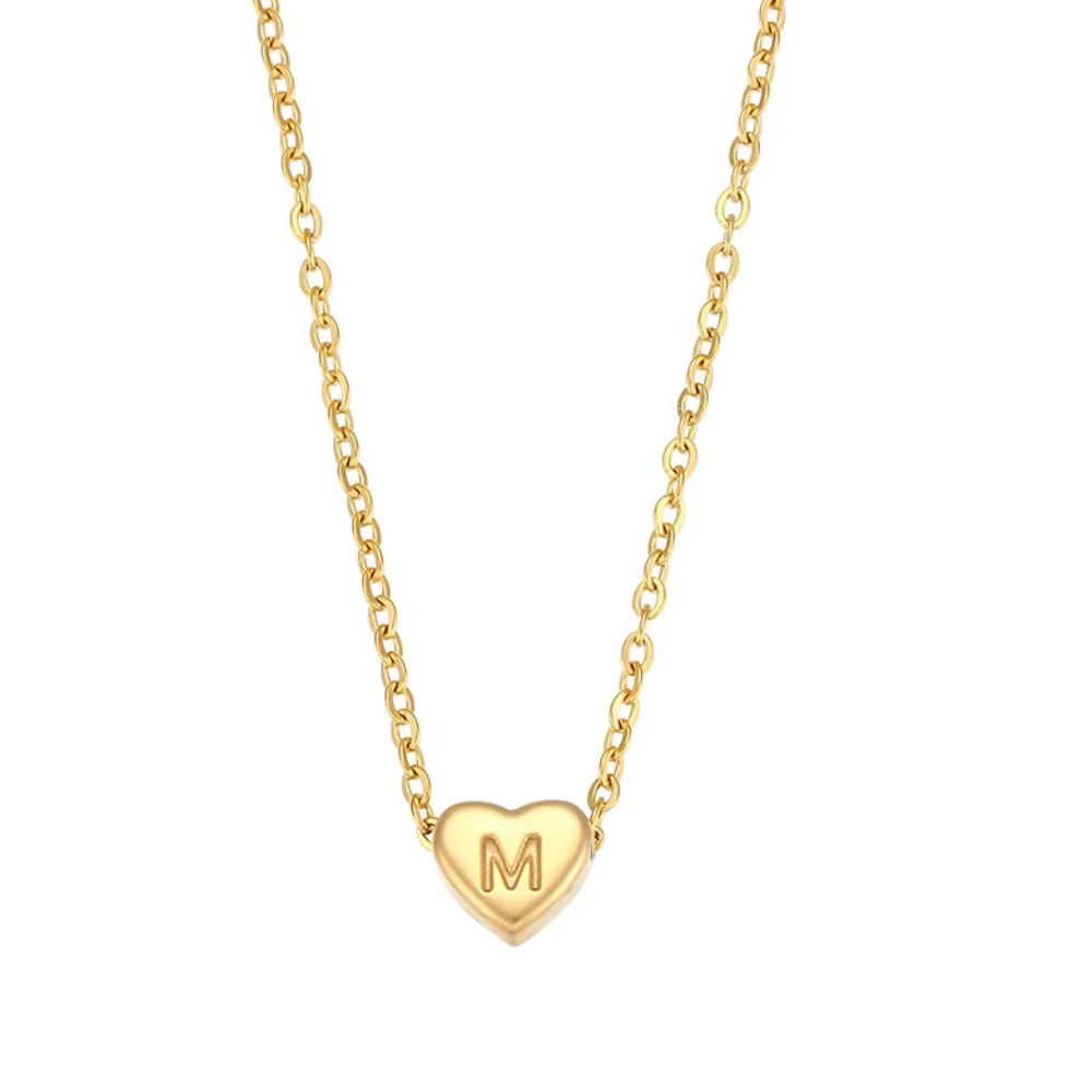 Collier Initiale M Cœur