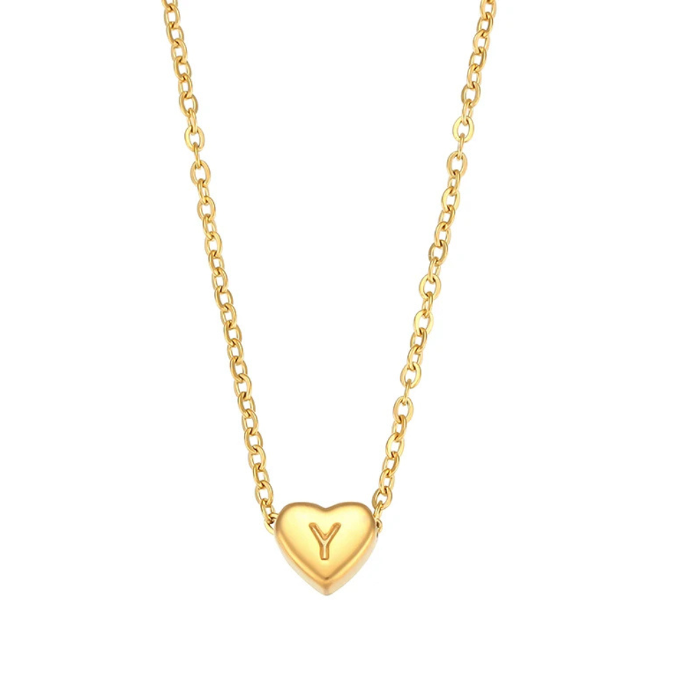 Collier Initiale Y Cœur