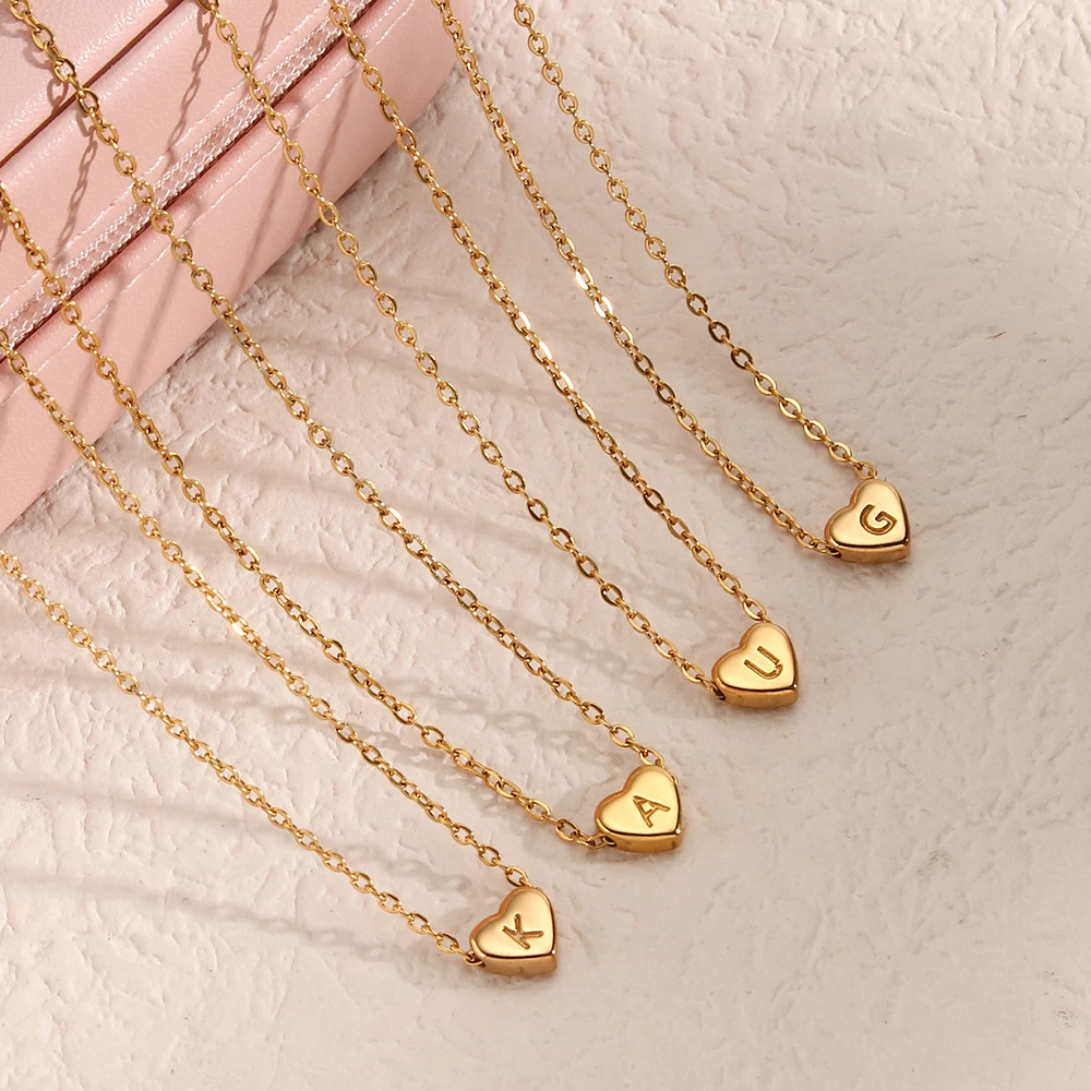 Collier Initiale W Cœur