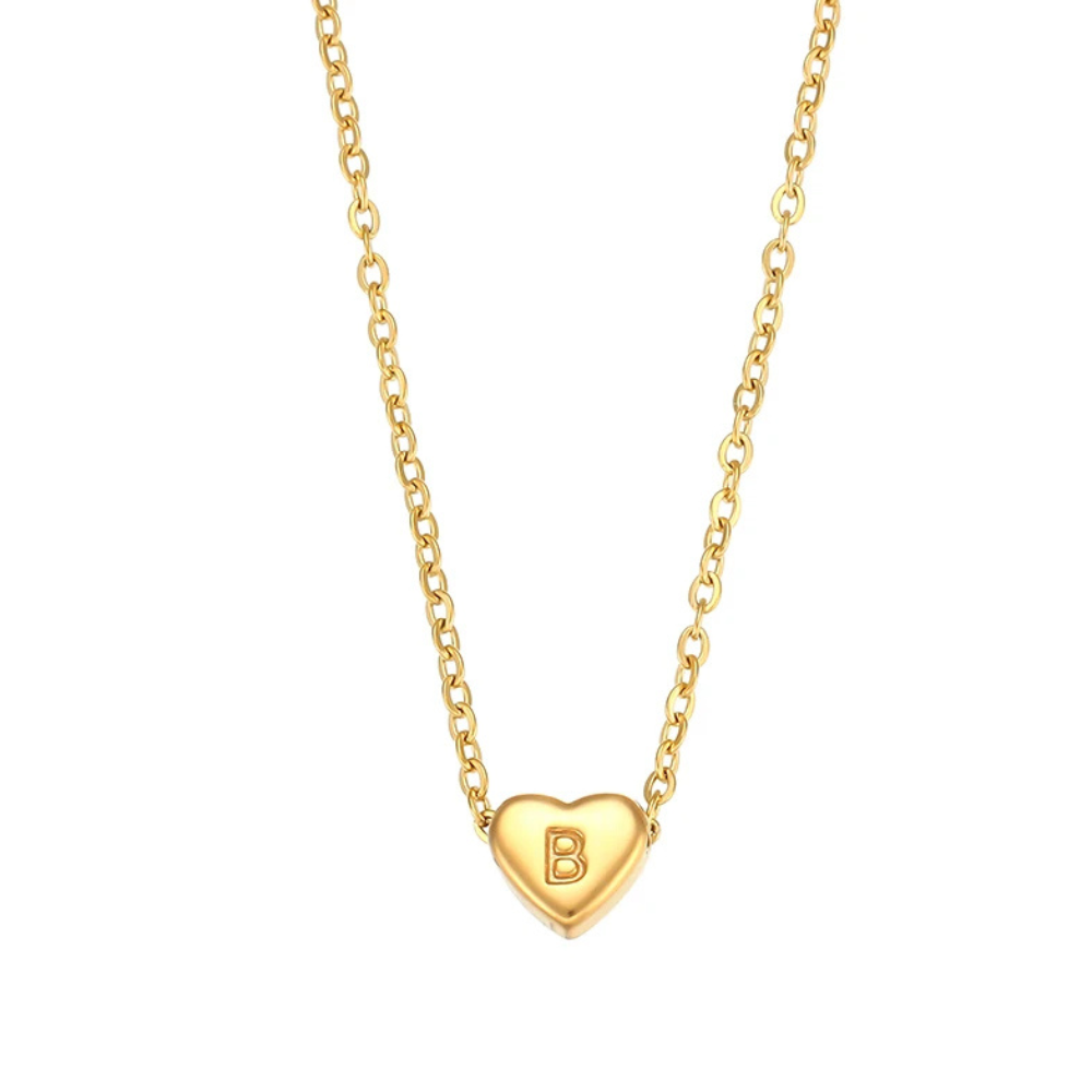Collier Initiale B Cœur