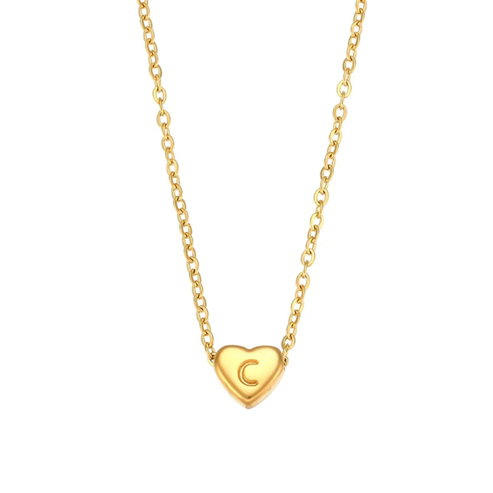 Collier Initiale C Cœur