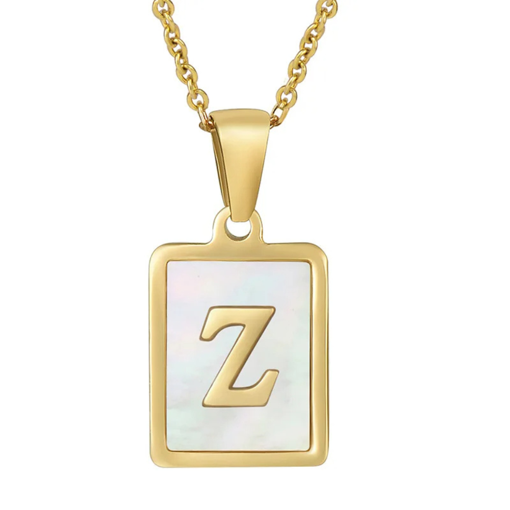 Collier Initiale Z Nacre