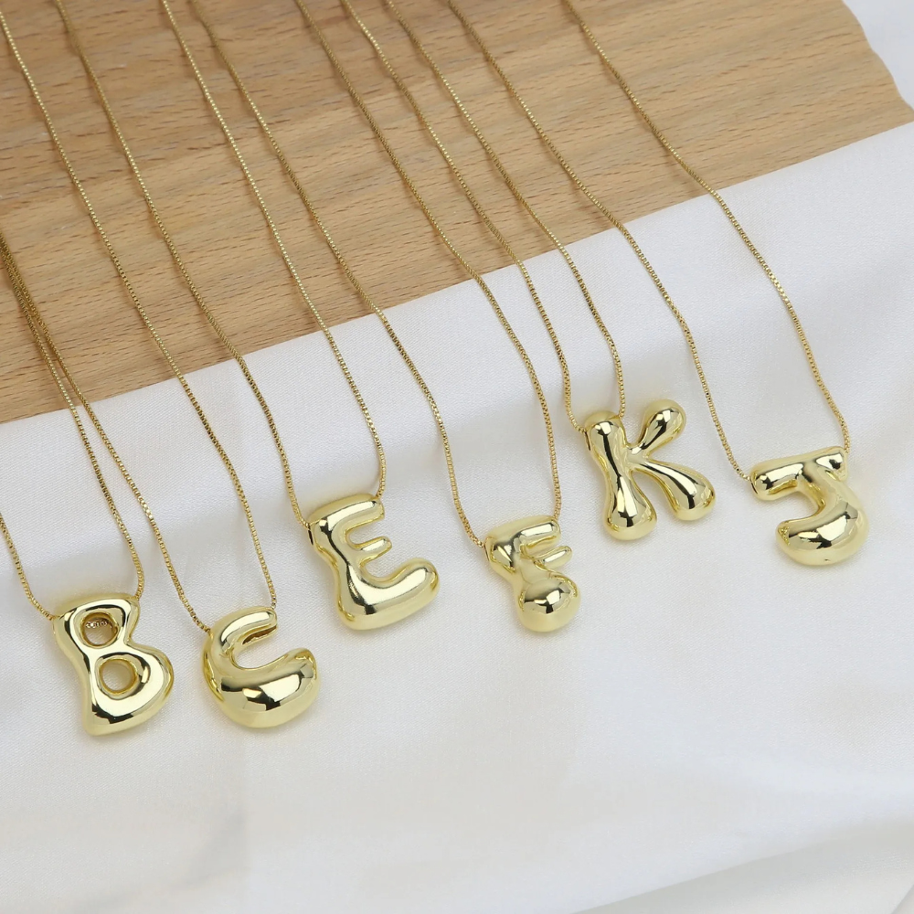 Collier Initiale T Bubble