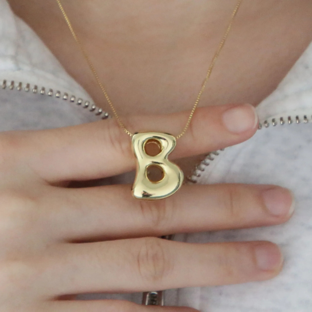 Collier Initiale B Bubble