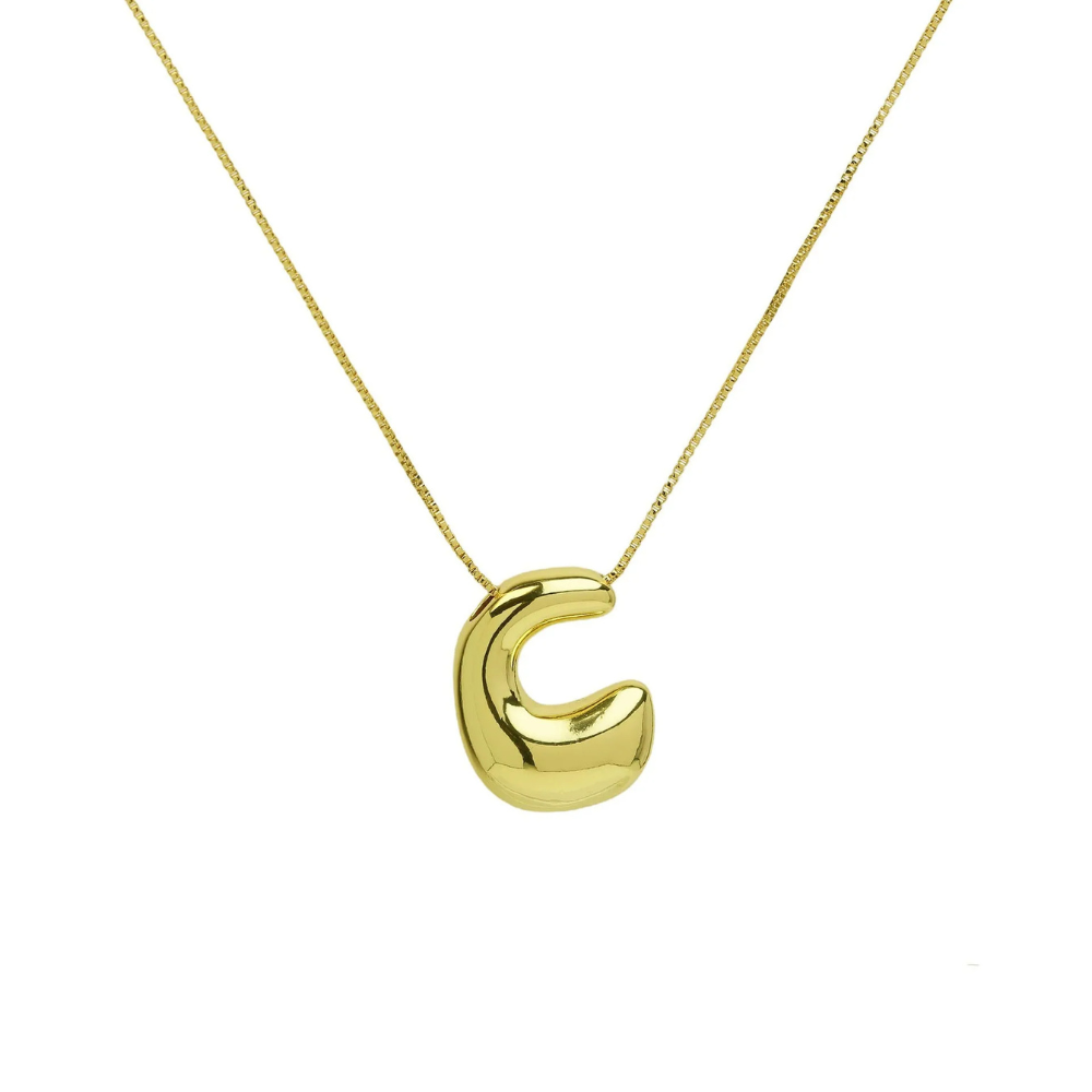 Collier Initiale C Bubble