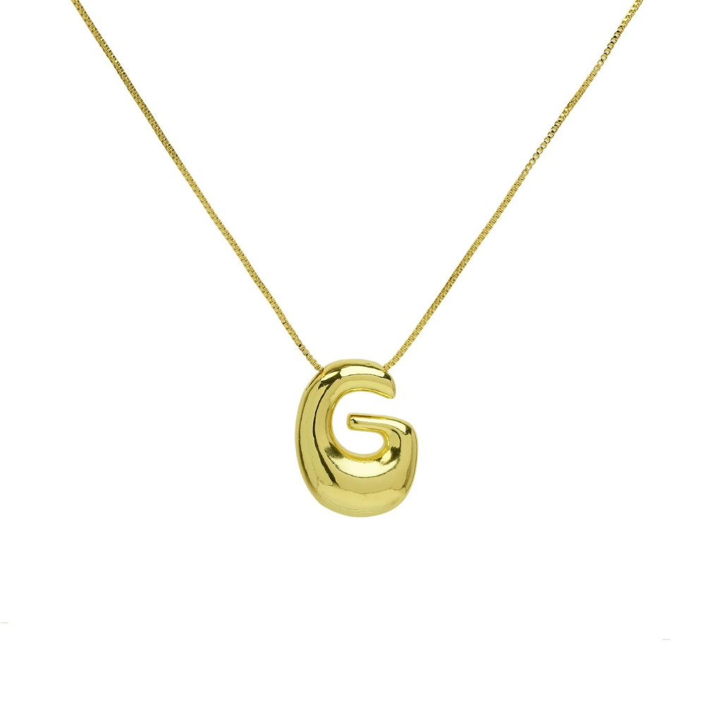 Collier Initiale G Bubble