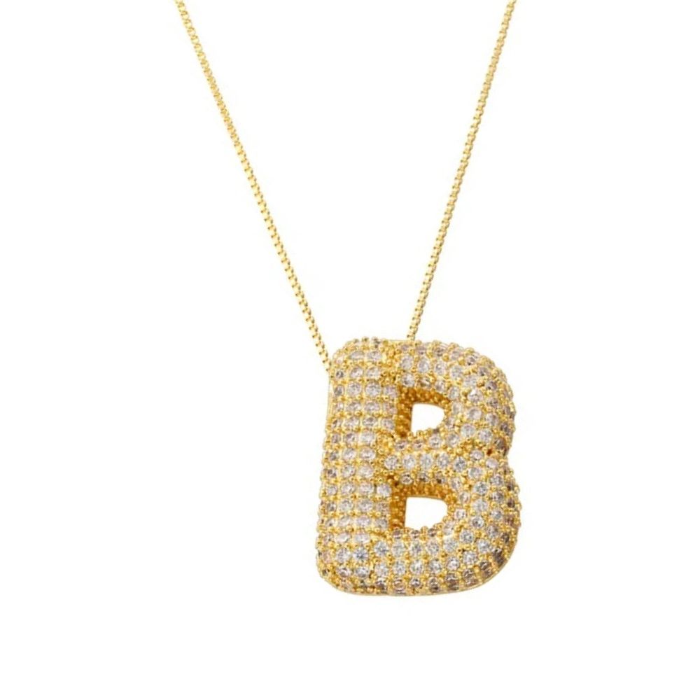 Collier Lettre B Bubble