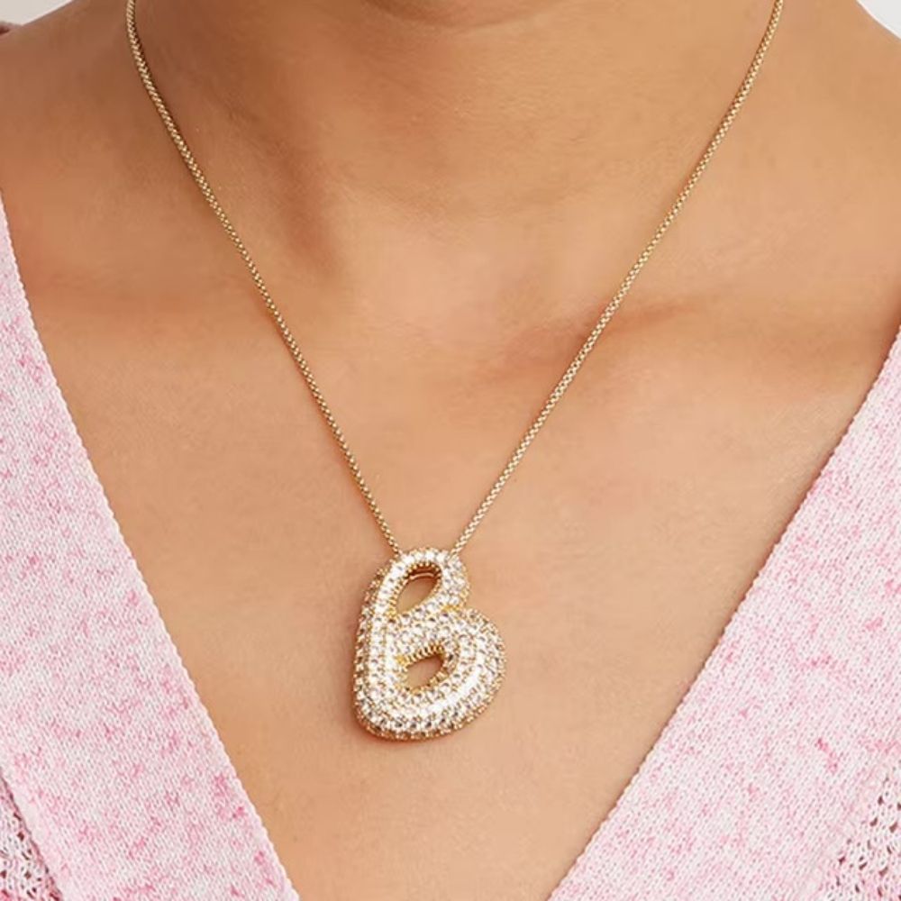 Collier Lettre B Bubble