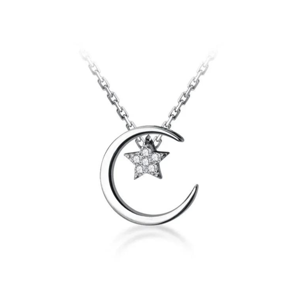 Collier Lune Bohème argent