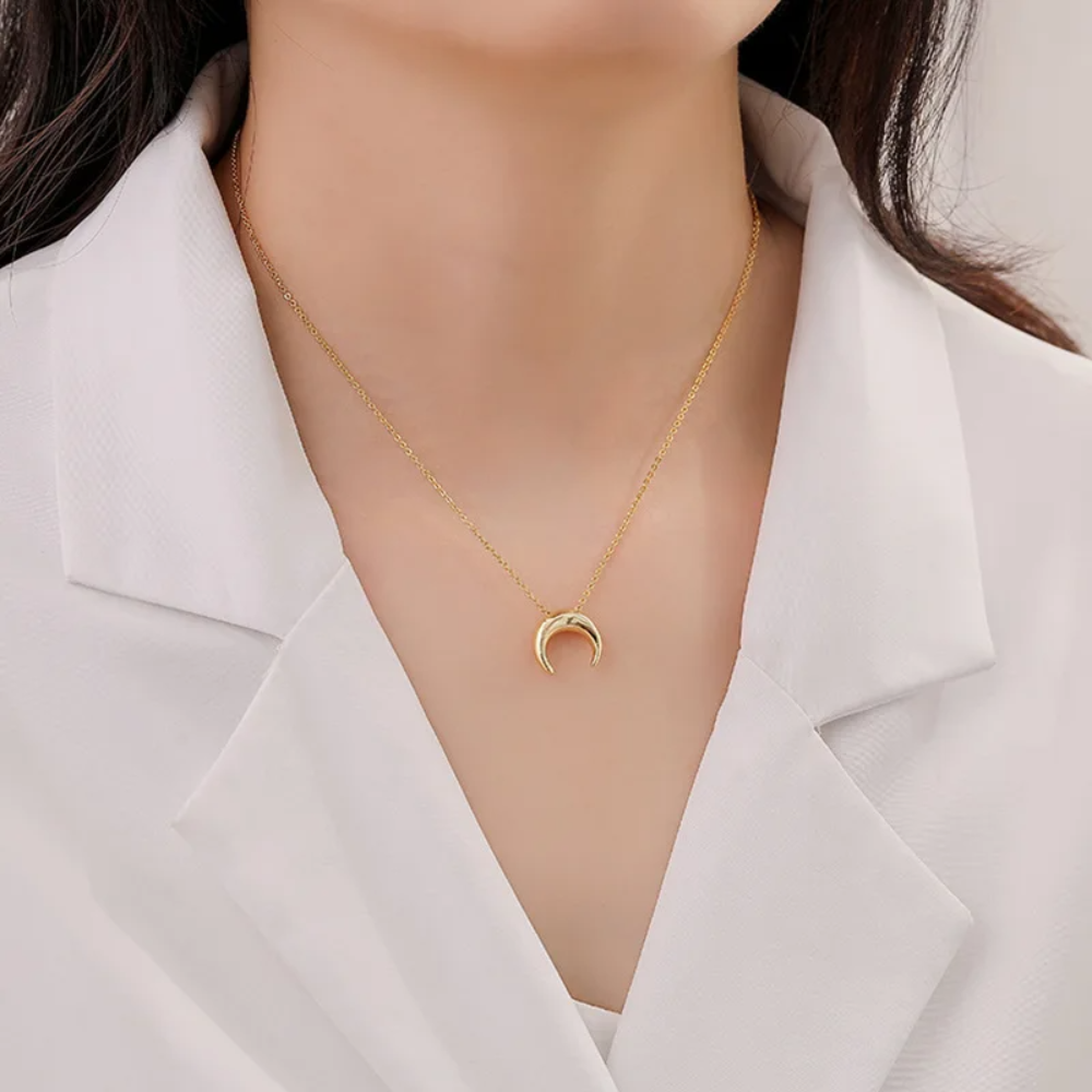 Collier Demi Lune Or
