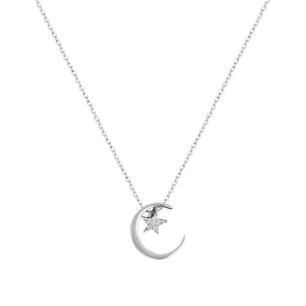Collier Demi-Lune Étoile
