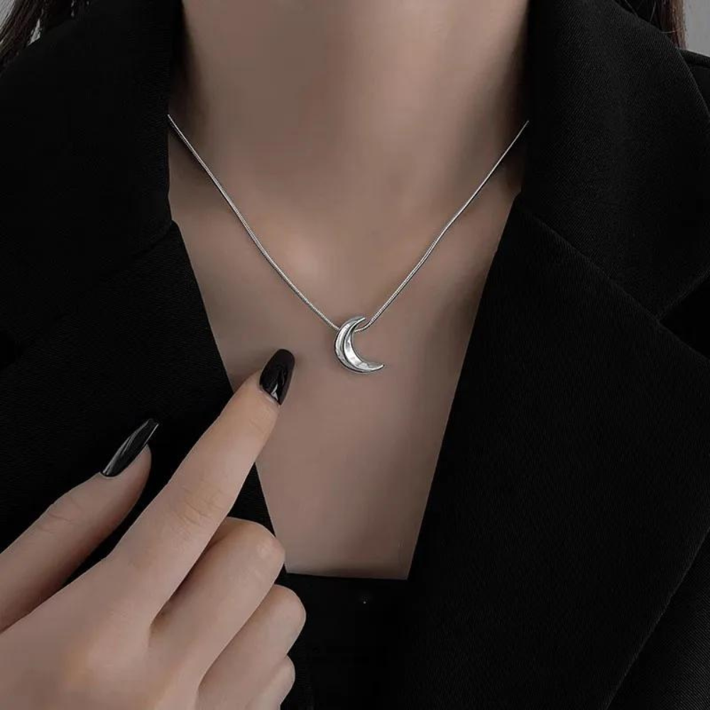 Collier Lune Acier