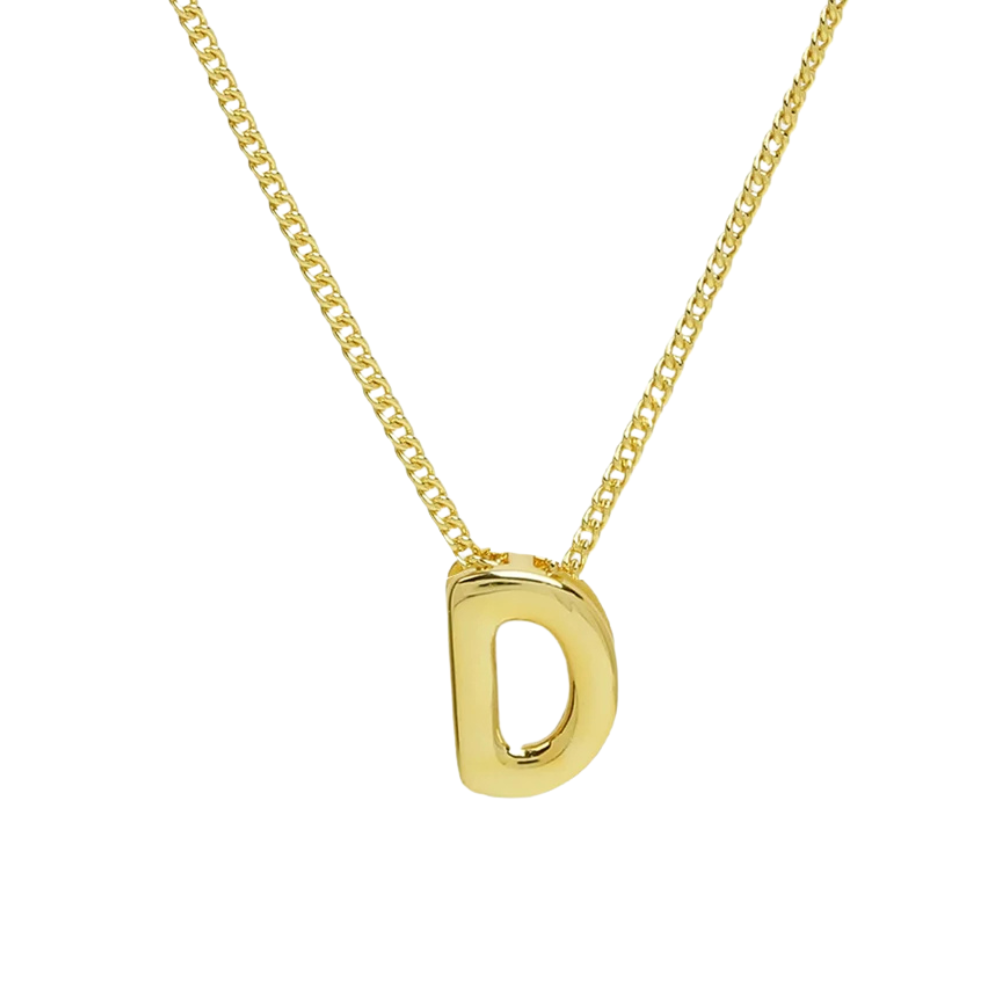 Collier Mini Lettre D Bubble