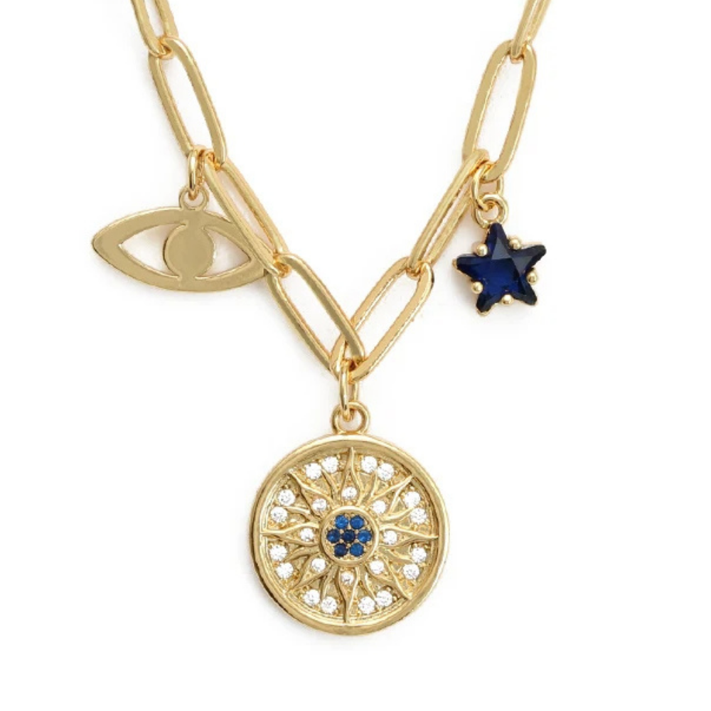 Collier Charms Œil