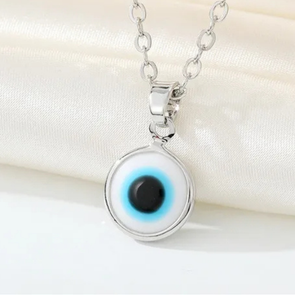 Collier Œil Blanc Argent